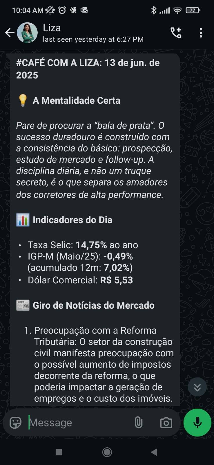 Geração de Boletim